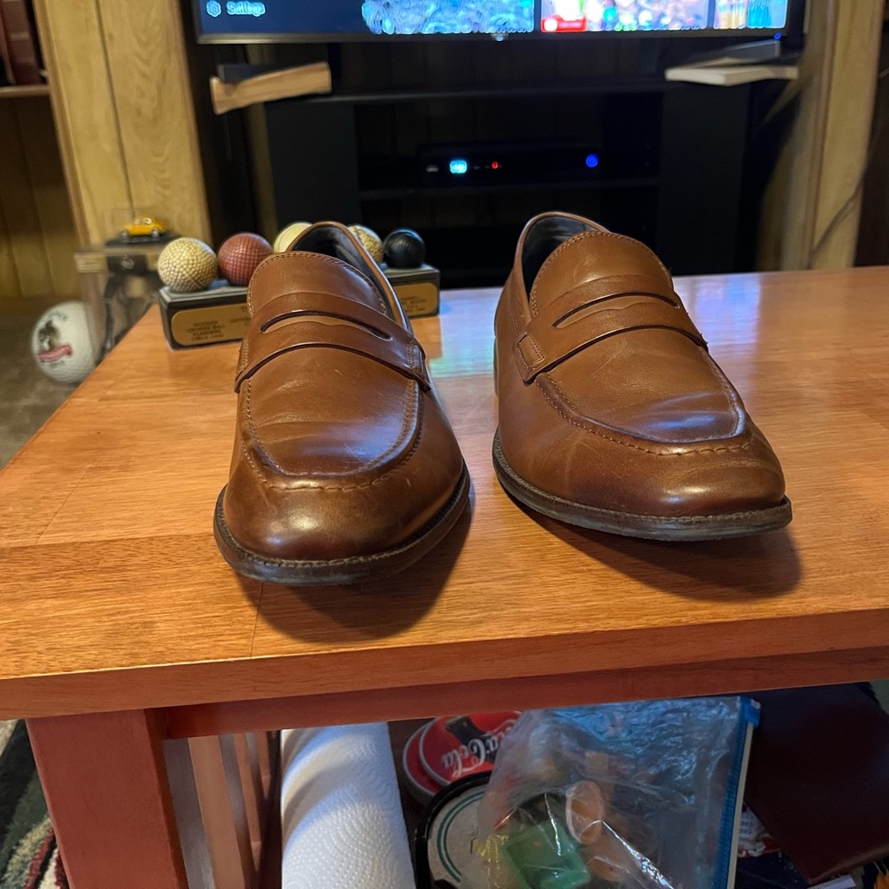 Cole Haan British tan leather loafers